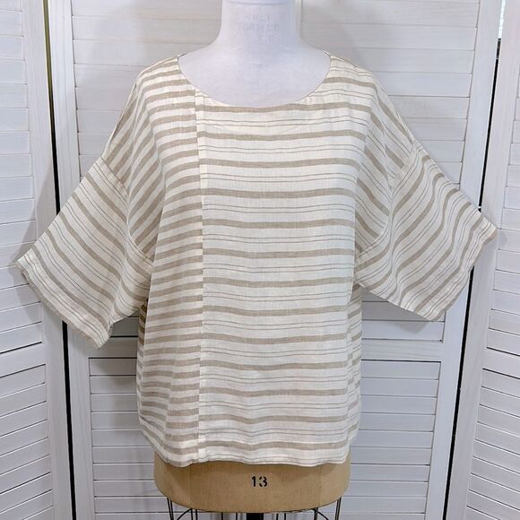 Pure J. Jill Linen Top Size Large Lagenlook Oversized NWOT - Picture 3 of 12